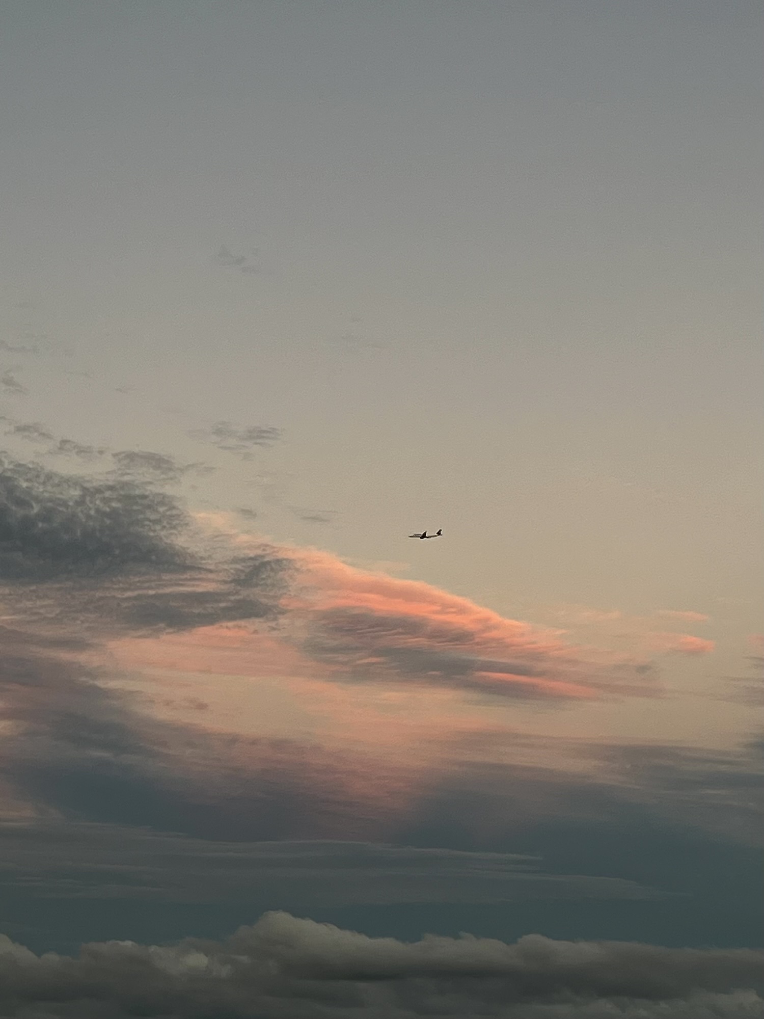 sunset and airplane